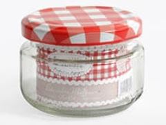 FRASCO VIDRO COMPOTA C/ TAMPA 135 ML 7X5,5 CM