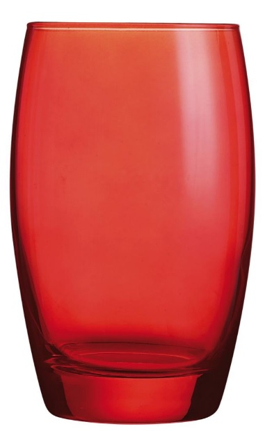 COPO VIDRO 35 CL VERMELHO 