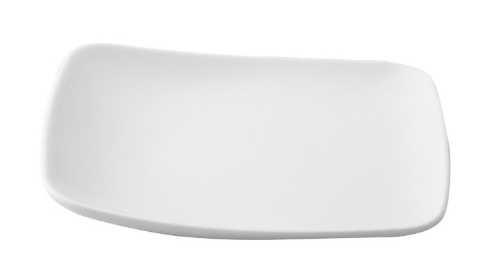 PRATO QUADRADO PORCELANA BRANCA 20 CM 