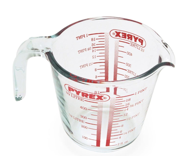 JARRO PYREX GRADUADO MEDIDOR 550 CL.