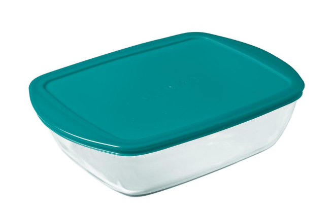 ASSADEIRA RECTANGULAR PYREX C/TAMPA 28X20X82,6 L