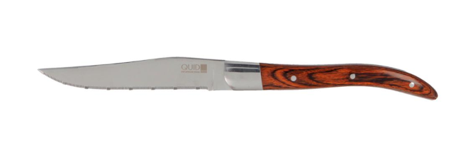 FACA INOX BIFE 22 CM CABO MADEIRA