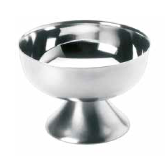 TAÇA AÇO INOX COM PÉ S/MESAS 10 CM