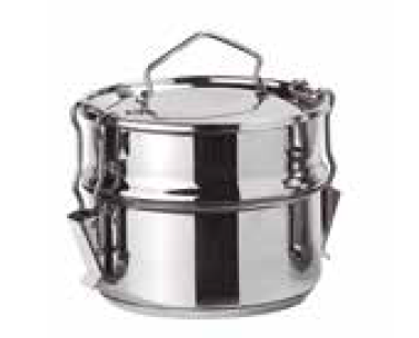 MARMITA INOX DUPLA S/ FUNDO TERMICO 16 CM