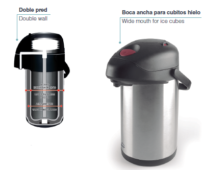 TERMO INOX C/ SIFÃO 3 L