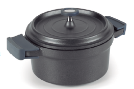 TACHO ALUMINIO FUNDIDO PRETO 24 CM 4,2 L