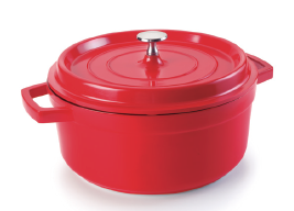 TACHO ALUMINIO FUNDIDO VERMELHO 24CM4,2L