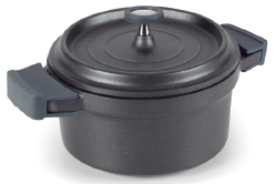 TACHO ALUMINIO FUNDIDO PRETO 28 CM 6,7 L