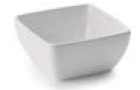 TAÇA MELAMINA QUAD. 13X13 CM BRANC