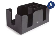 ORGANIZADOR BAR PLÁSTICO PRETO 24X14 CM