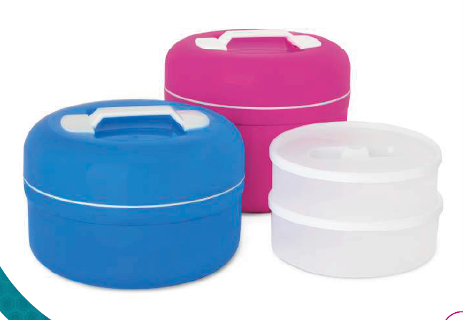 RECIPIENTE ISOTÉRMICO PLÁSTICO 1,5 L C/ 2 DIVISÓRIAS