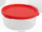 CAIXA PLÁSTICA REDONDA C/TAMPA 11 CM 35 CL