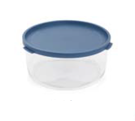 CAIXA PLÁSTICA REDONDA C/TAMPA 11 CM 40 CL