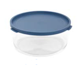 CAIXA PLÁSTICA REDONDA C/TAMPA 17 CM 1.5 L