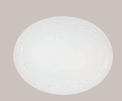 TRAVESSA OVAL PORCELANA BRANCA 35 CM