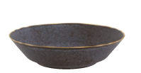PRATO PASTA GRES CASTANHO DOURADO 25 CM