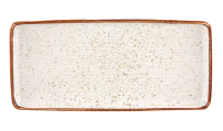 TRAVESSA RECTANGULAR GRÉS BRANCA36.5X17 CM