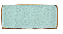 TRAVESSA RECTANGULAR GRÉS TURQUESA36.5X17 CM