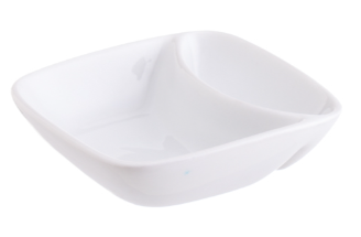 AZEITONEIRA PORCELANA QUADRADA C/ 2 DIVISÓRIAS12,5 CM