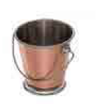 MINI BALDE INOX COBREADO C/ BASE9X9 CM