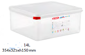 CAIXA PLÁSTICA C/ TAMPA GN 2/3-150 13,5 L