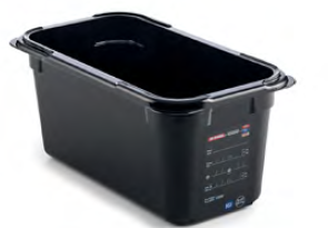CONTAINER HERMÉTICO POLICARBONATO PRETO GN 1/3-150 5,4 L