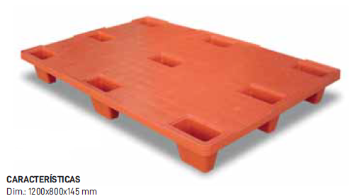 PALETE 1200X800X145 MM 9 PATAS FECHADA