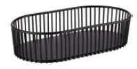 CESTO OVAL METAL PRETO 29X16 CM