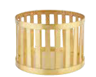 CESTO REDONDO METAL DOURADO 15 CM