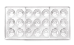 MOLDE POLICARBONATO CONICO RISADO P/ BOMBONS 27X14X2,5 CM