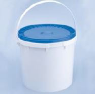 BALDE PLASTICO BRANCO C/ ASA E TAMPA Ø 31 ALT 27,5 CM 15 L
