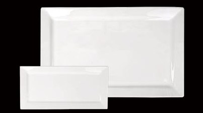 BANDEJA RECTANGULAR PORCELANA BRANCA 36,2X17,8 CM 