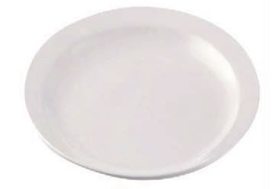 PRATO RASO BRANCO POLICARBONATO 22 CM