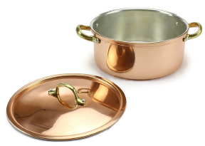 TACHO DE COBRE C/ INTERIOR INOX 16 CM