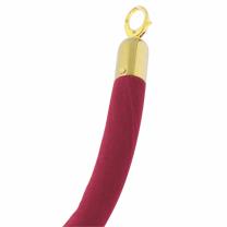 CORDÃO VERMELHO C/ GANCHOS DOURADOS 