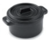 MINI TACHO MELAMINA PRETO 10CM / 0,25L