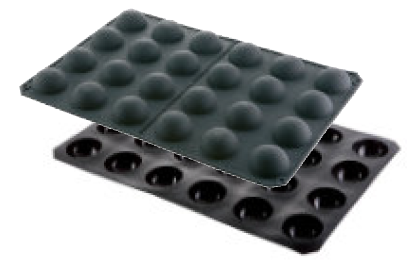 MOLDE SILICONE 24 CAVIDADES SEMI-ESFERA 60X40 CM