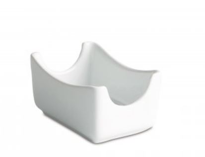 PORTA PACOTES AÇUCAR PORCELANA BRANCA 7X11X5,5 CM