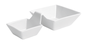 AZEITONEIRA PORCELANA BRANCA 17X8X4 CM