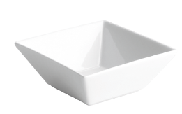 TAÇA PORCELANA BRANCA QUADRADA 8X8X4 CM