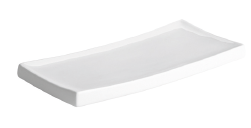 BANDEJA PORCELANA BRANCA 28X12,5X3,5 CM