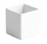 TAÇA CUBO PORCELANA BRANCA 4X4X3 CM