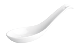 COLHER PORCELANA BRANCA DEGUSTACAO 14X4 CM