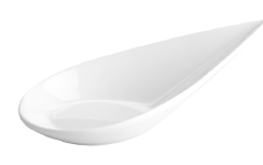COLHER PORCELANA BRANCA DEGUSTACAO 11x5x3 CM