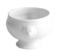 SALADEIRA CABEÇA LEÃO PORCELANA BRANCA 44 CL