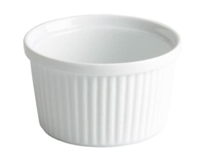 RAMEQUIN PORCELANA BRANCA 10X5,5 CM