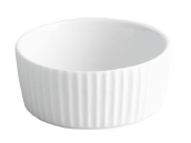TAÇA PORCELANA BRANCA ESTRIADA 6 CM