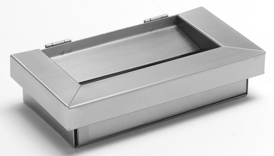 CINZEIRO INOX PAREDE 5X10X20 CM 