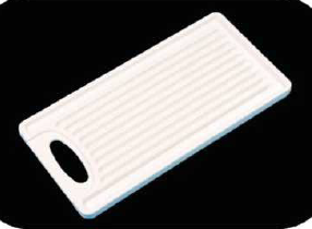 TÁBUA POLIPROPILENO BRANCO P/ PÃO 40X30X2.2 CM