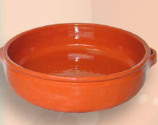 ASSADEIRA BARRO REDONDA LISA  Nº3  18 CM